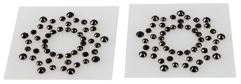Cottelli collection - Nipple stickers dekor - sorte stener