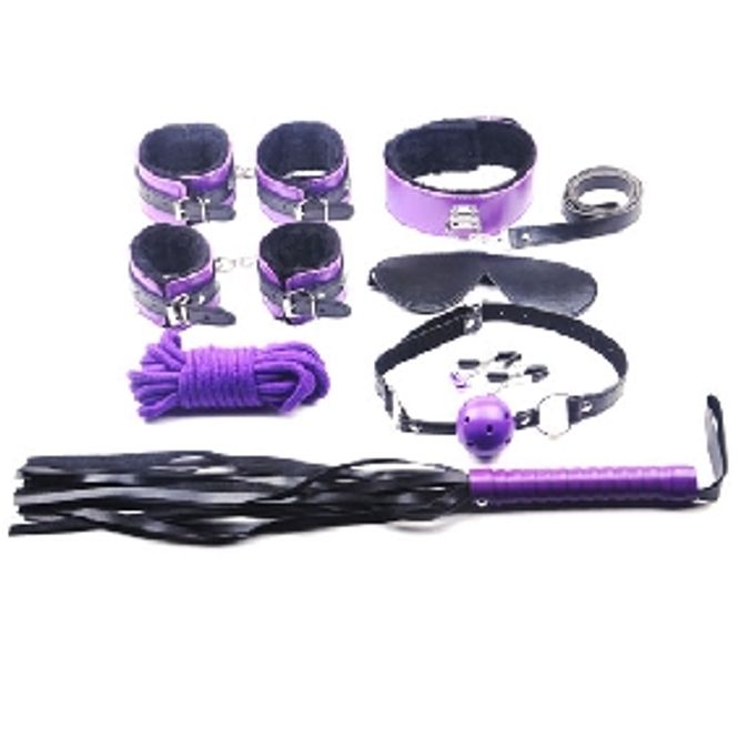 Hovedbilde Bondage 8 Piece sett - lilla