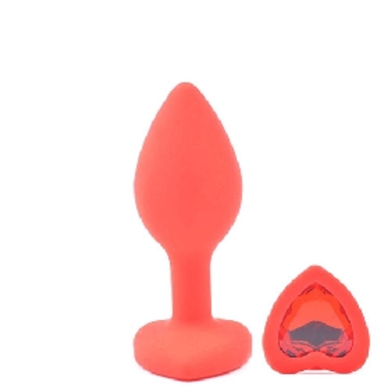 Erotic - Rød Hjertekrystall - Small - silikon