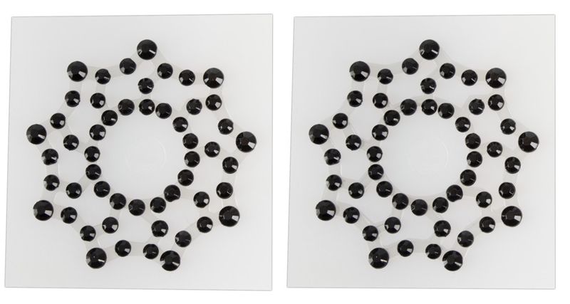 Cottelli collection - Nipple stickers dekor - sorte stener