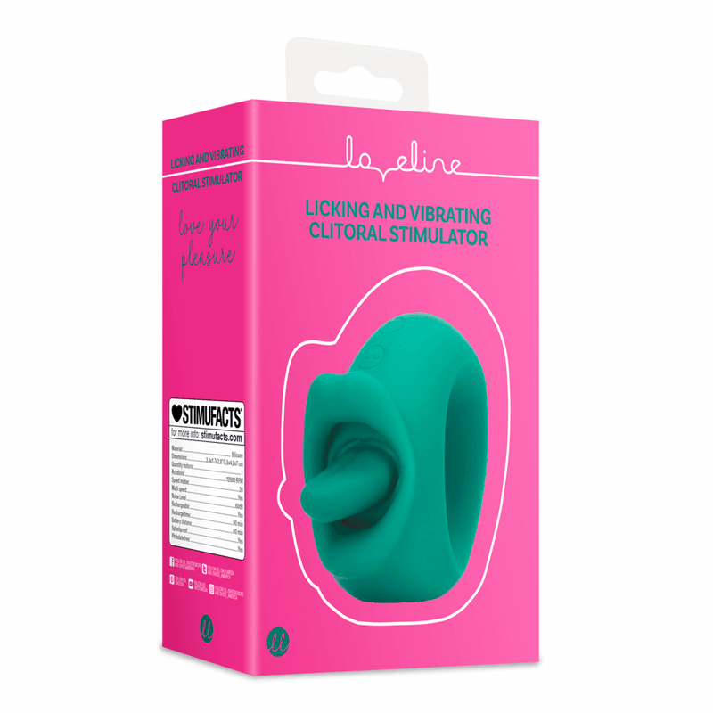 LOVELINE - Slikkende å Vibrerende Tungevibrator – Grønn