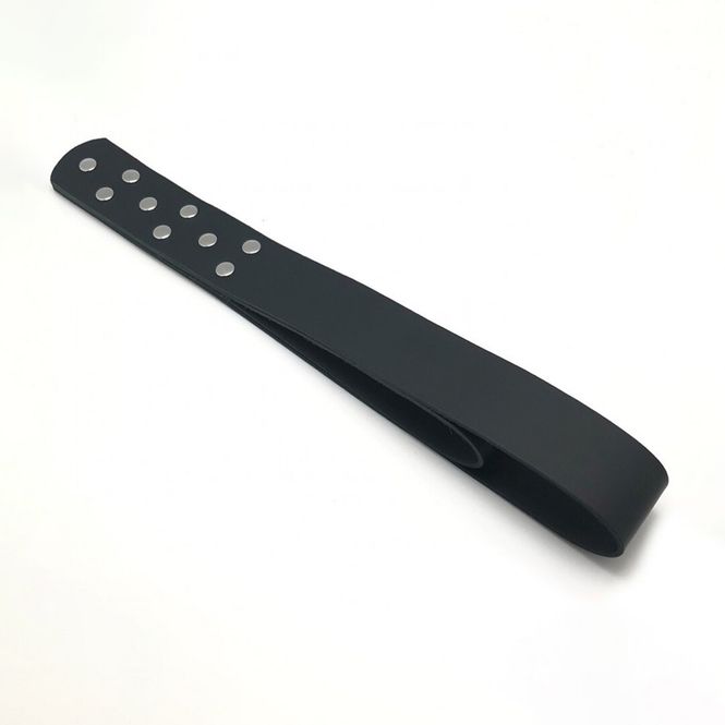 Hovedbilde Dobbelpadle i lær - 44,5 cm - Svart