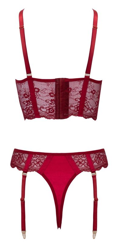 Cottelli LINGERIE - Sett i rød med kjeder