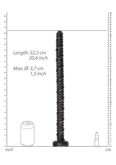 Hovedbilde Ass Textured Snake DYBDETRENER DILDO 55cm