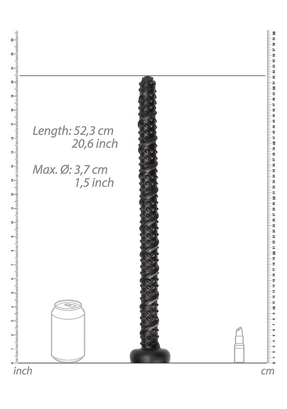 Ass Textured Snake DYBDETRENER DILDO 55cm
