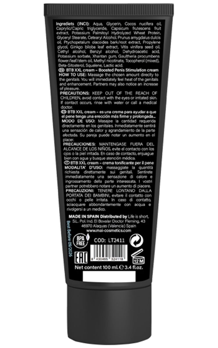 BTB Erection Cream 100 ml 