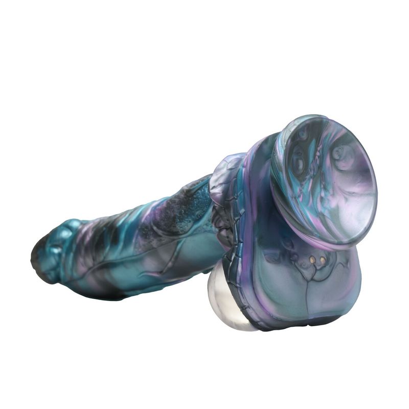 Creature Cocks - Astro-Thrust - Thrusting and Vibrating Silicone Dildo - Blue/Purple