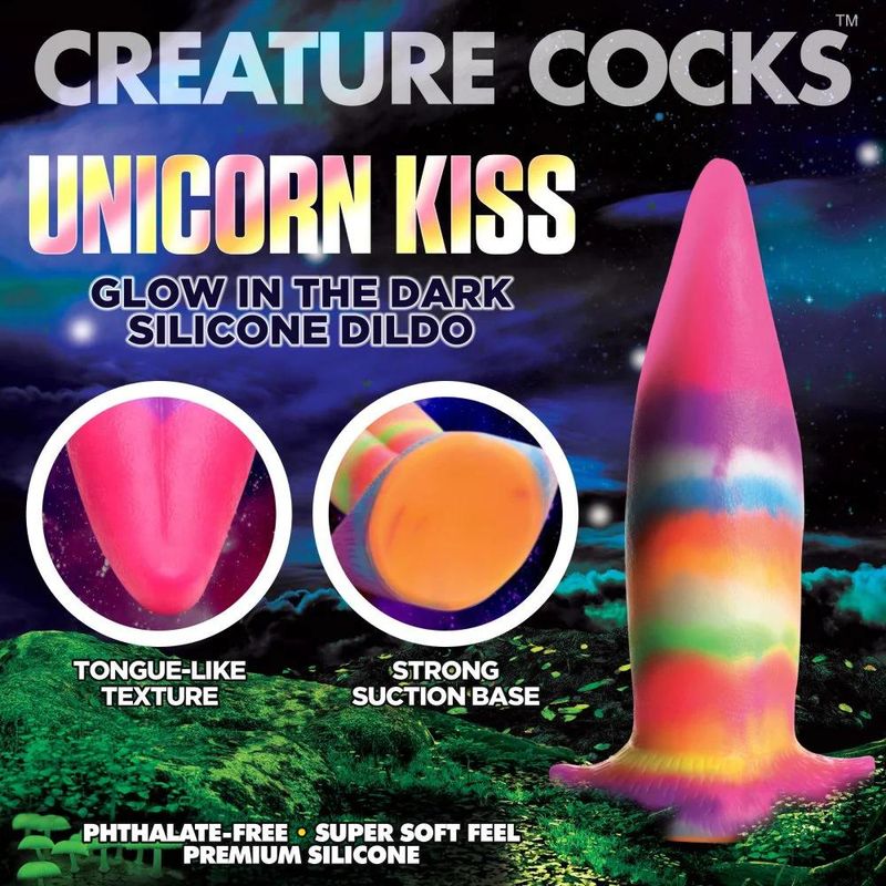Creature Cocks - Unicorn Tongue - Glow in the Dark - Silicone Di